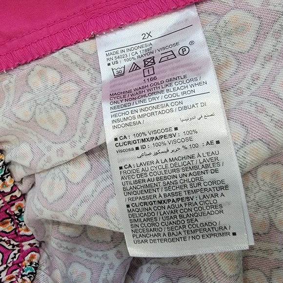 NEW Old Navy Playa Shorts Size 2X High Waist Pink Geometric Print With Pockets - Picture 12 of 15